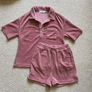 Pink Chenille Coordinating Set